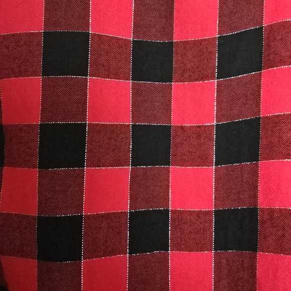 J. Crew Red and Black Silver Plaid Button Down Shirt - Picture 2 of 3